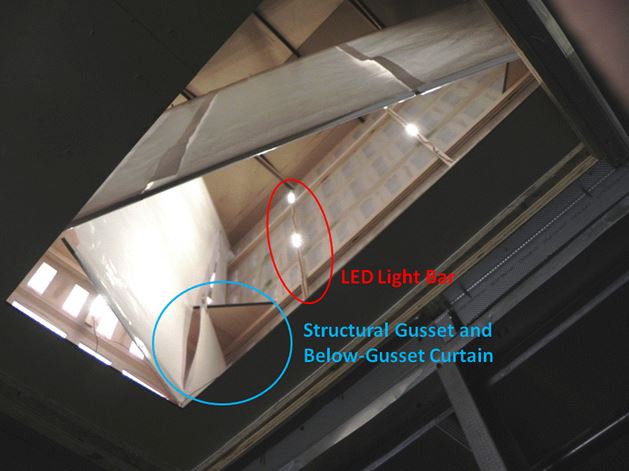 Figure Five- Angled Reflective Curtains