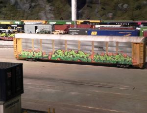 Figure 1. Graffiti on a Freight Car in the Modern Yard